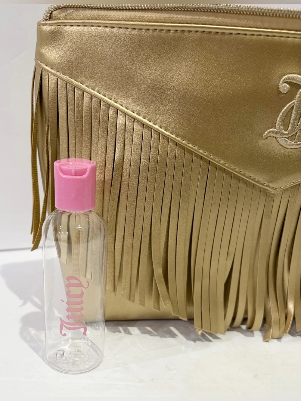 Juicy Couture Gold Fringe Cosmetic Bag NWT